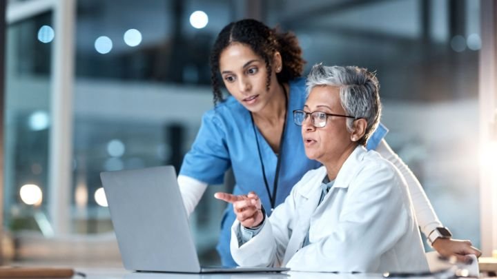 Healthcare professionals supporting patients
